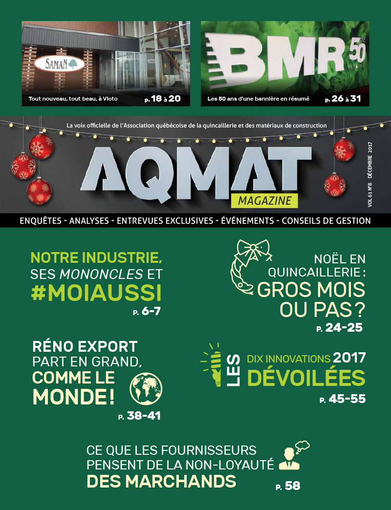 Magazine AQMAT Vol 61 No. 8 - Décembre 2017