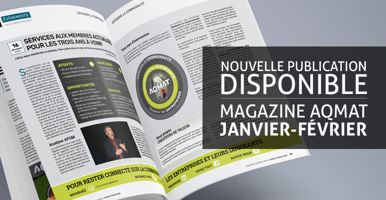 AQMAT - Promo publication magazine Janvier-février 2016