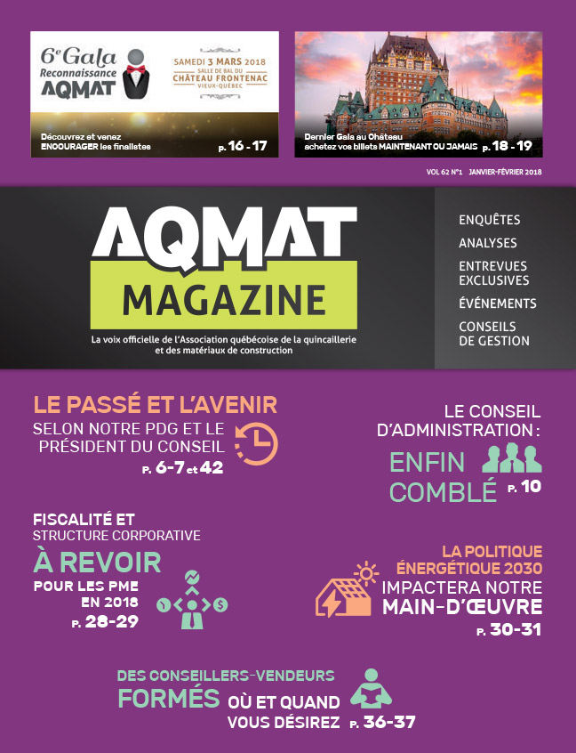 Magazine AQMAT - Janvier-Février 2018