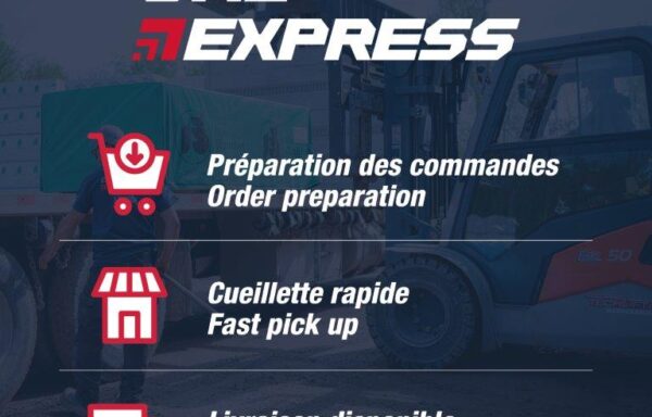 Service express de commande de matériaux – région de la capitale nationale